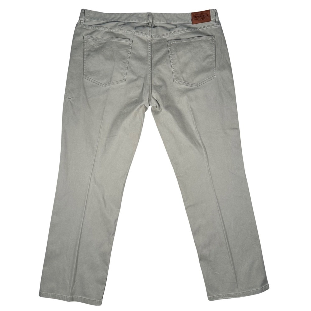 Pendleton Mens Chino Pants‎ 42x30 Tan Khaki Stretch Cotton 5-Pocket Straight Leg - Picture 2 of 15